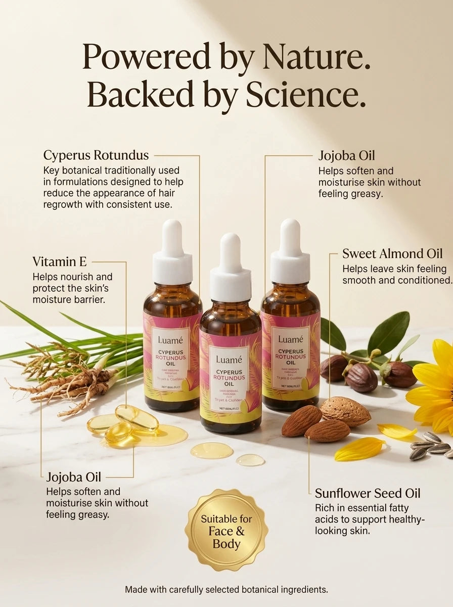 Cyperus Rotundus Aftershave & Regrowth-Reducing Oil