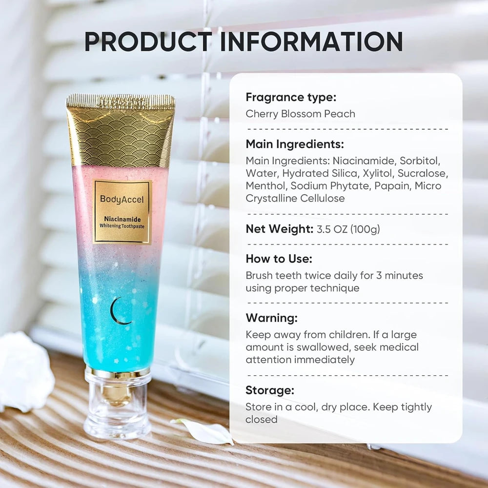 BodyAccel Niacinamide Whitening Toothpaste